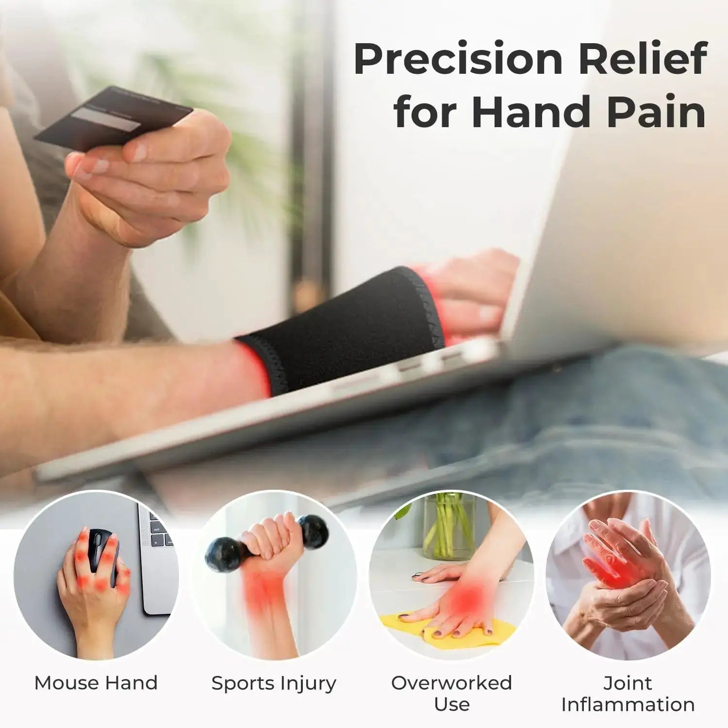 Cordless Wrist Wrap Red Light Therapy