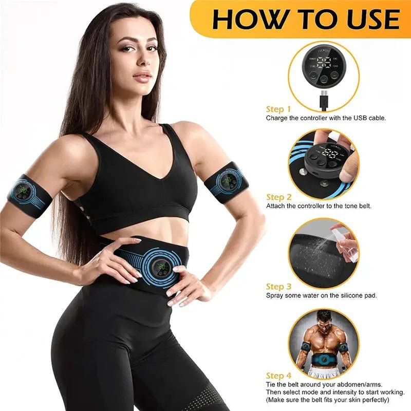 Core Tone EMS Ab Belt for Home Fitness