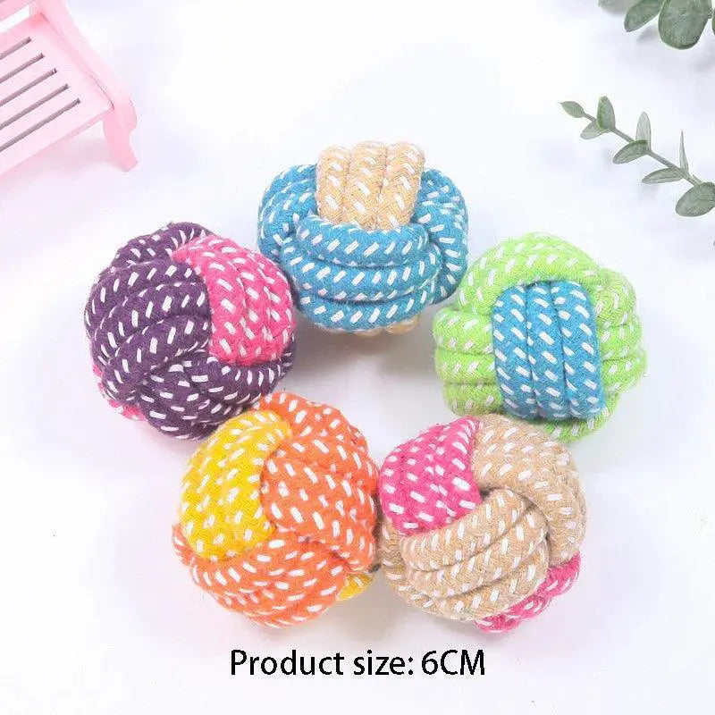 Cotton Rope Dog Toy Colorful Teething Chew For Small Dogs