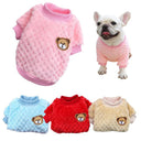 Cozy Bear Embroidery Dog Vest for Stylish Small Dogs