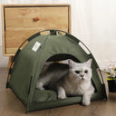 Cozy Cat Tent Bed with Warm Accessories for Feline Comfort