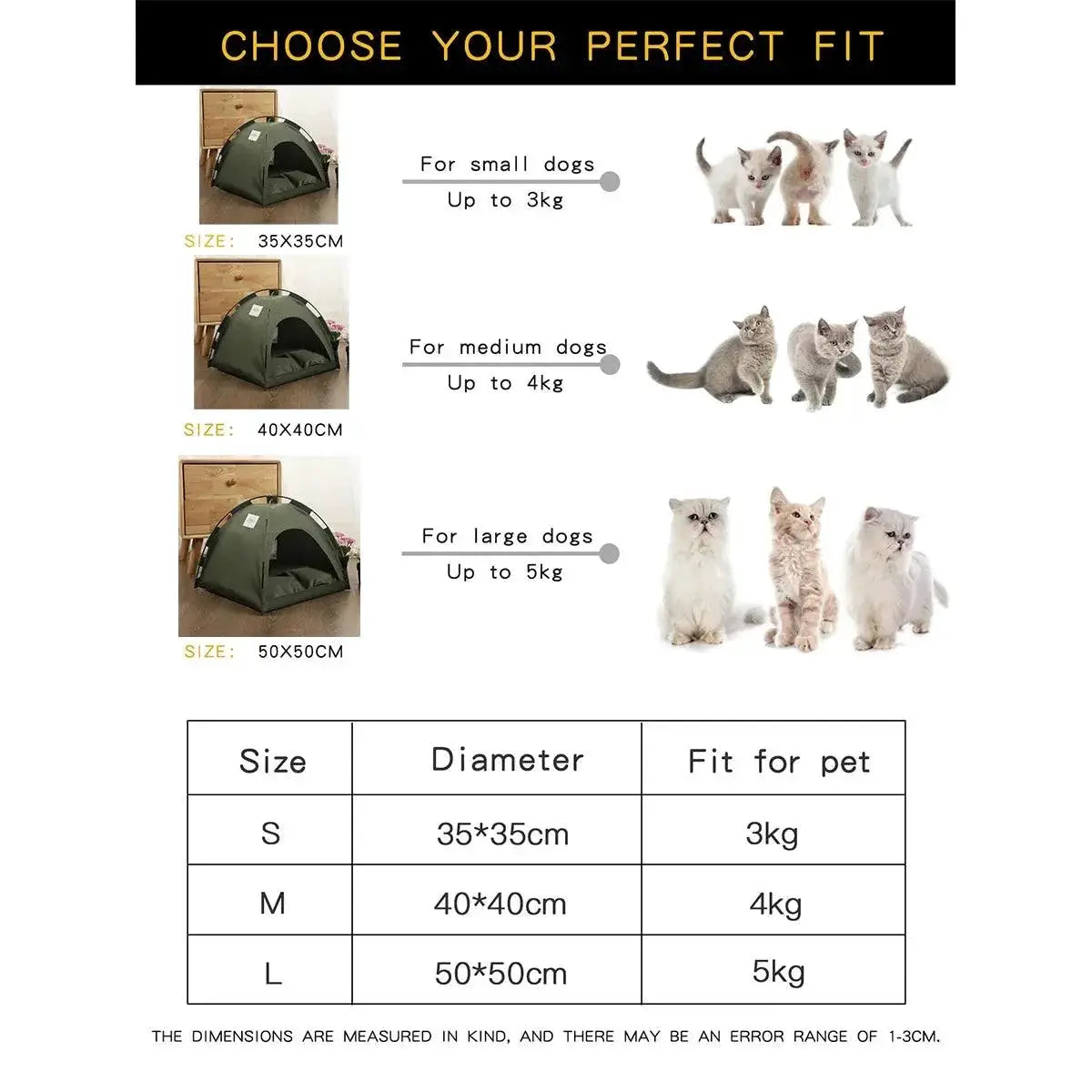 Cozy Cat Tent Bed With Warm Accessories For Feline Comfort