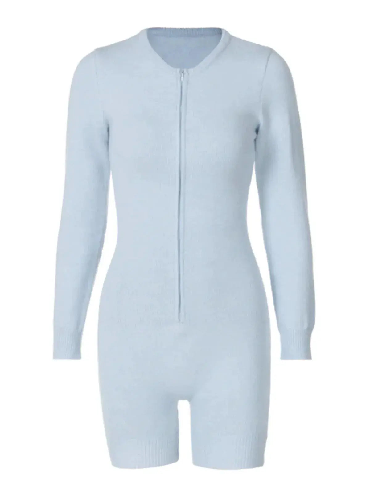 Cozy Knit Jumpsuit Zipper Sweater For Chic Comfort
