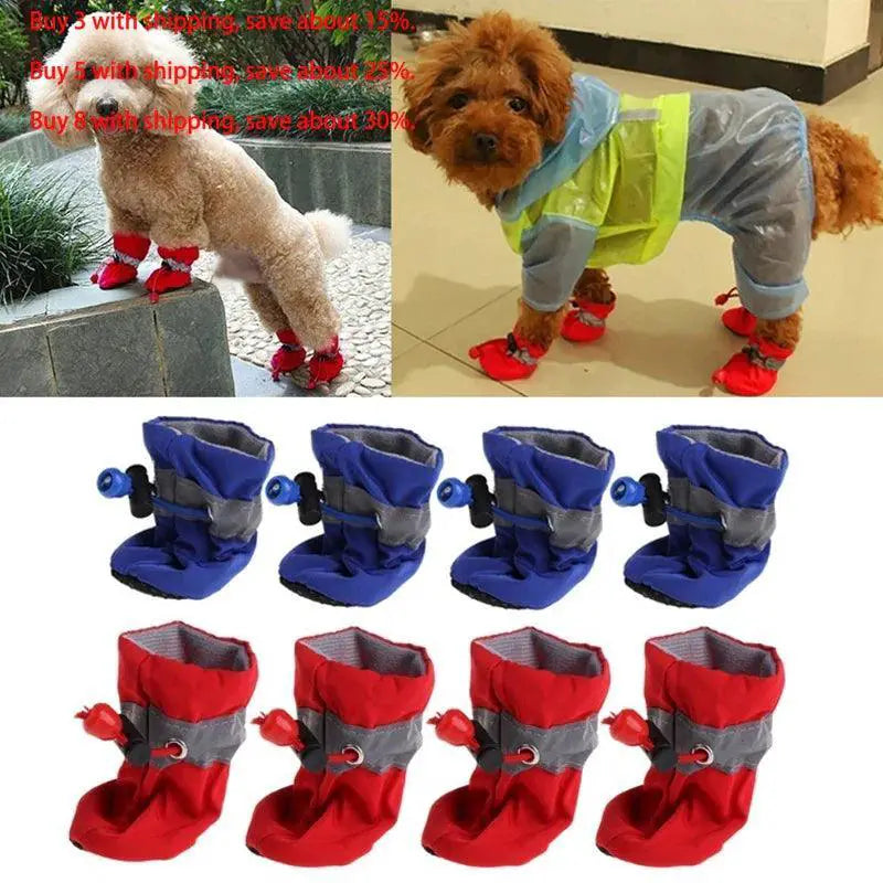 Cozy Waterproof Pet Booties for Small Dogs and Cats