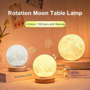 Night Lamp: Creative 3D Moon 360° Rotating LED Touch Control
