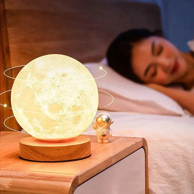 Creative 3D Moon Night Lamp 360 Degree Rotating LED Touch
