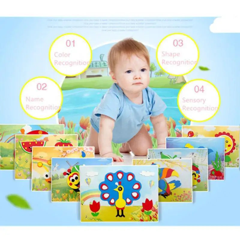 Creative Animal Foam Sticker Puzzle Kit Handmade Toy Gift