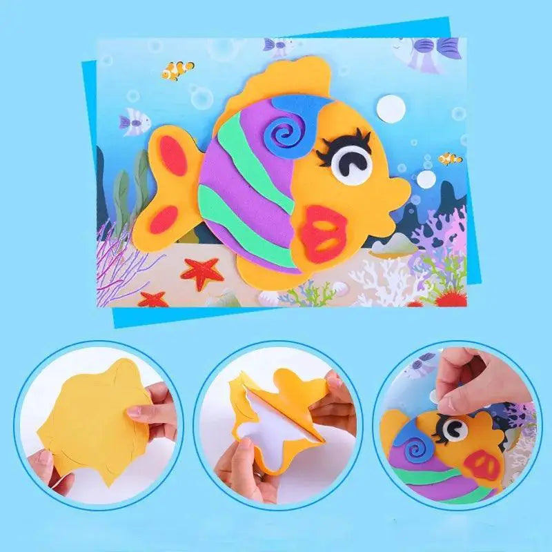 Creative Animal Foam Sticker Puzzle Kit Handmade Toy Gift