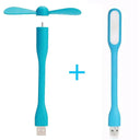 Creative Mini USB Fan and USB LED Light Summer Gadget