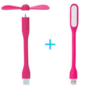 Creative Mini USB Fan and USB LED Light Summer Gadget