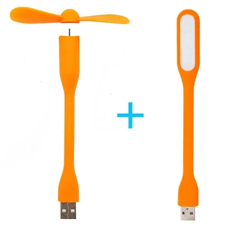 Creative Mini USB Fan And LED Light Summer Gadget Combo