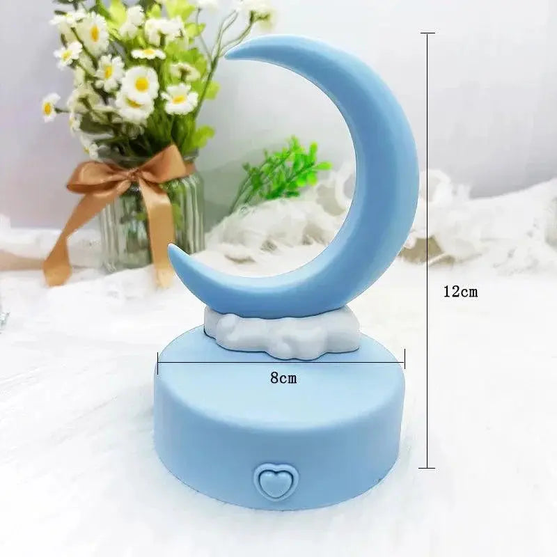 Creative Romantic Crescent Moon Night Light Led Table Lamp