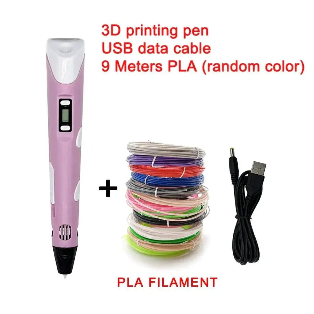 Creative USB Rechargeable 3D Art Pen For Kids Graffiti