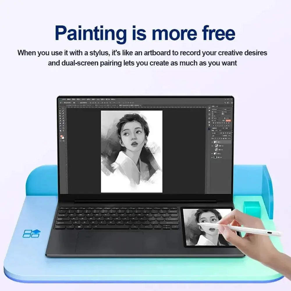 Crelander X15 Dual Screen Laptop 15 Inch IPS Touch Screen