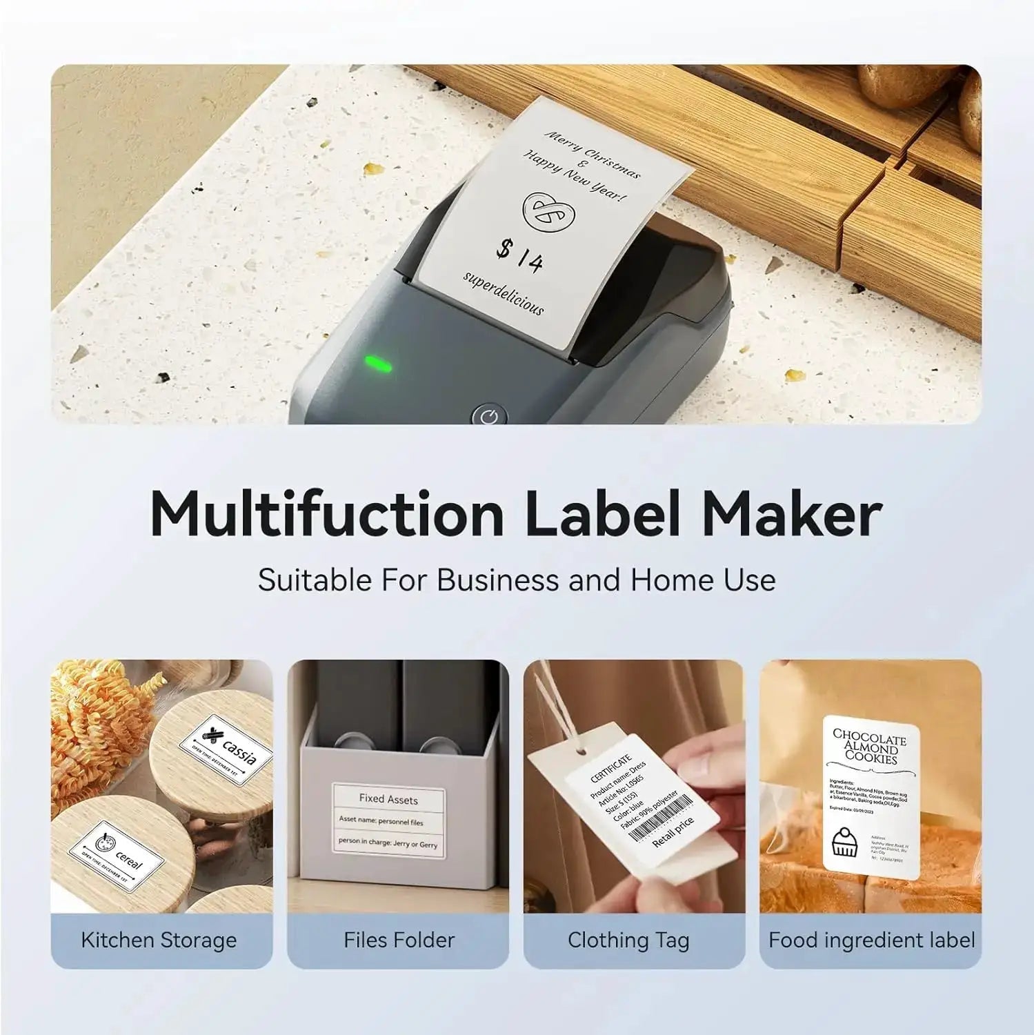Crisp 300 DPI Label Printer for Bakery
