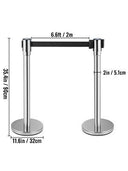 VEVOR 4-6Pcs Queue Security Posts Crowd Control Stanchion Barriers