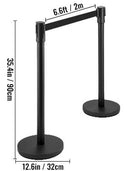 VEVOR 4-6Pcs Queue Security Posts Crowd Control Stanchion Barriers