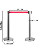 VEVOR 4-6Pcs Queue Security Posts Crowd Control Stanchion Barriers