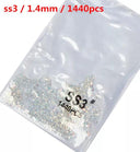 Crystal AB Gold 3D Nail Art Rhinestones High Quality Sparkle