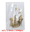 Crystal AB Gold 3D Nail Art Rhinestones High Quality Sparkle