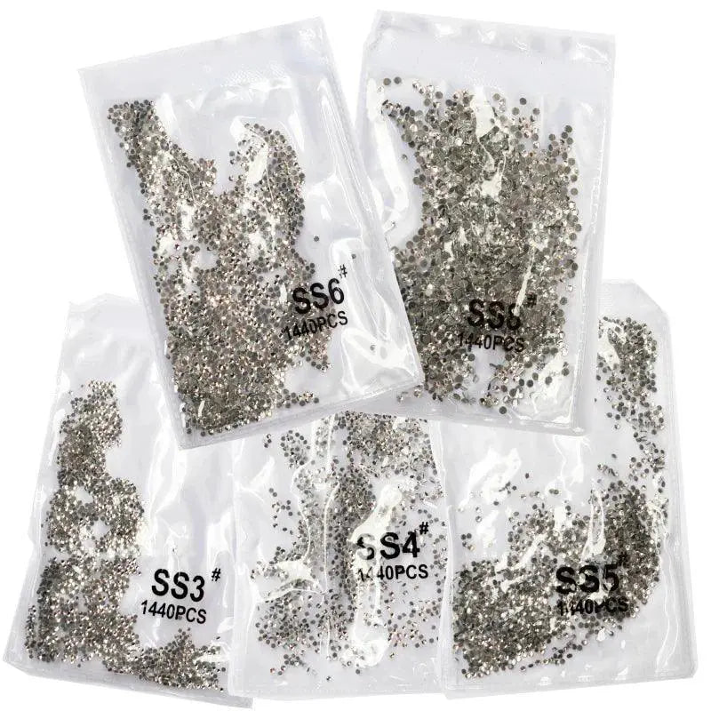 Crystal AB Gold 3D Nail Art Rhinestones High Quality Sparkle