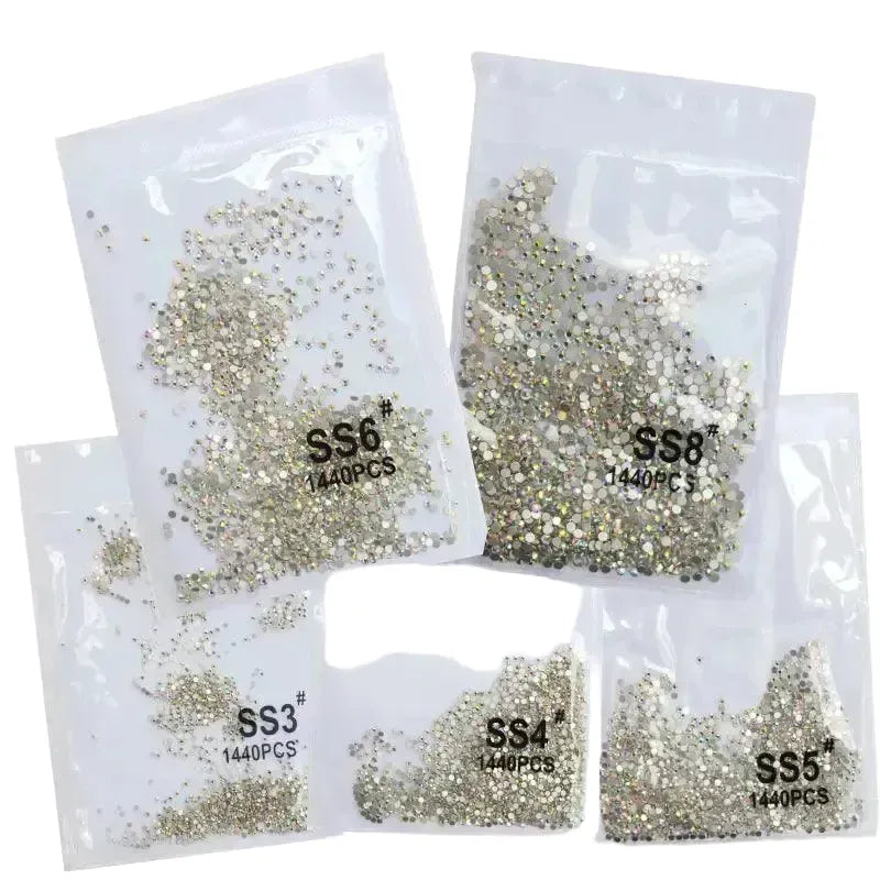 Crystal AB Gold Nail Art Rhinestones Sparkle — product view 1