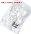 Crystal AB Gold 3D Nail Art Rhinestones High Quality Sparkle