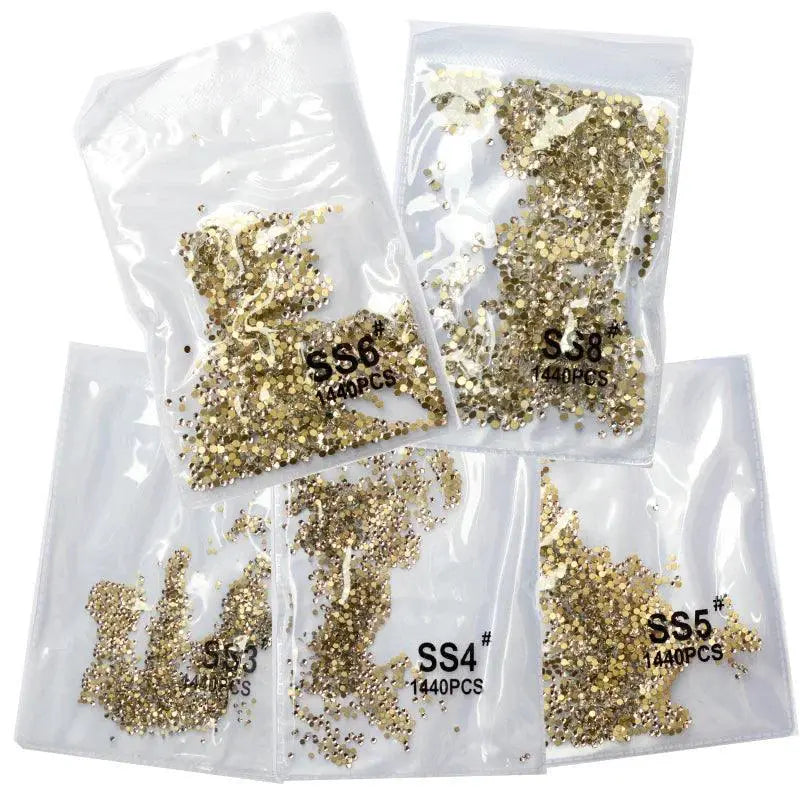 Crystal AB Gold 3D Nail Art Rhinestones High Quality Sparkle