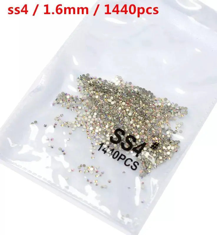 Crystal AB Gold Nail Art Rhinestones Sparkle — product view 8