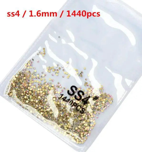 Crystal AB Gold Nail Art Rhinestones Sparkle — product view 18