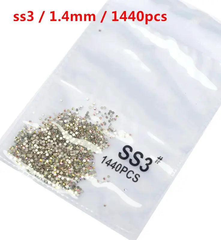 Crystal AB Gold 3D Nail Art Rhinestones High Quality Sparkle