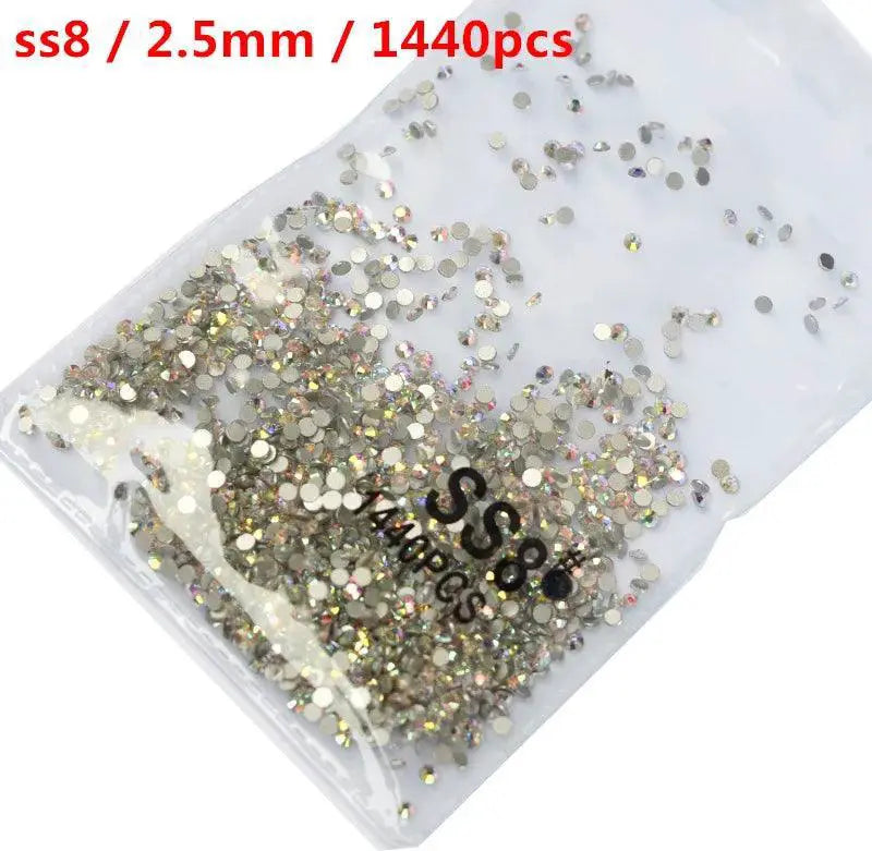 Crystal AB Gold Nail Art Rhinestones Sparkle — product view 11