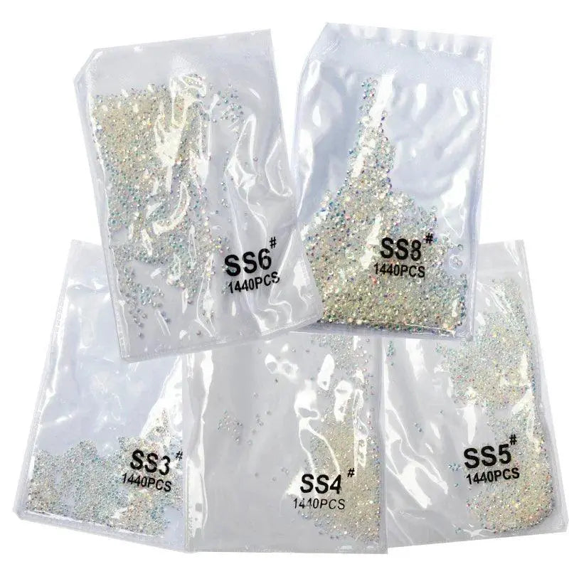 Crystal AB Gold 3D Nail Art Rhinestones High Quality Sparkle