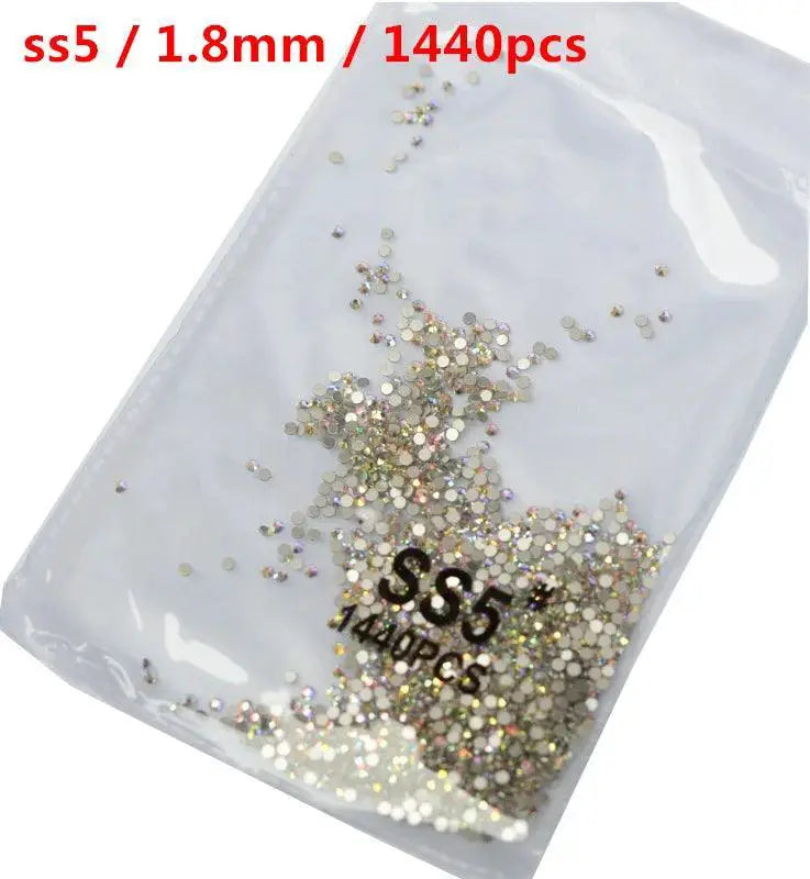 Crystal AB Gold Nail Art Rhinestones Sparkle — product view 9