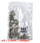 Crystal AB Gold 3D Nail Art Rhinestones High Quality Sparkle