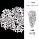 Crystal AB Gold 3D Rhinestone Nail Art Decor Charm Set