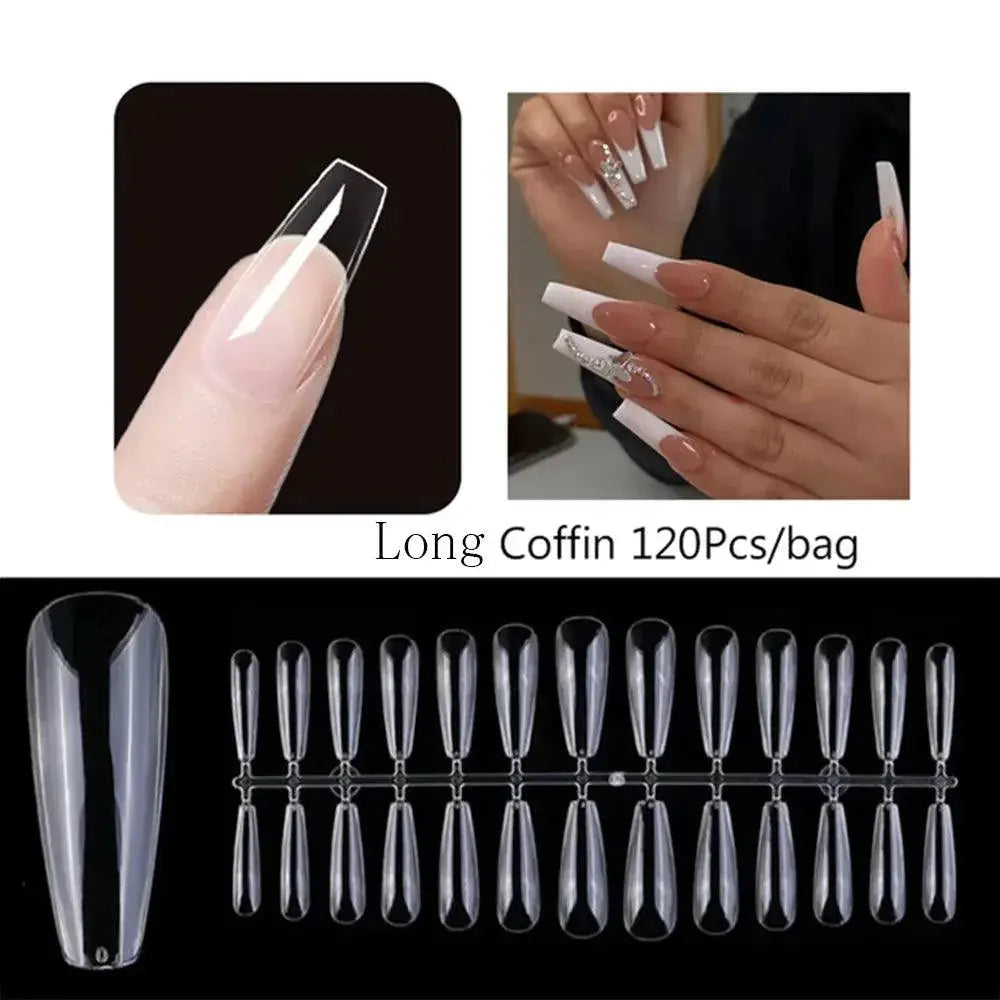 Glam Press-On Nails for Quick Manicures — 601-120pcs-bag