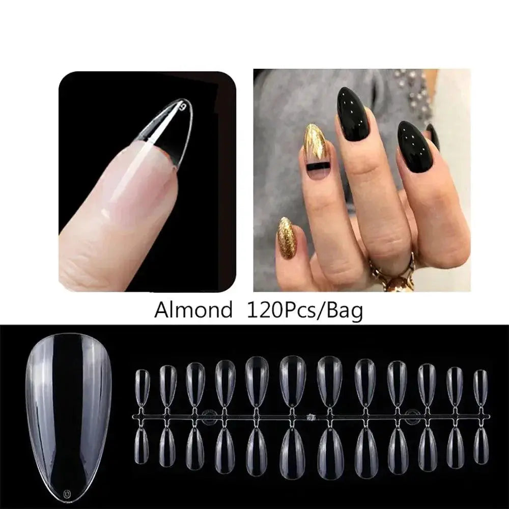 Crystal Clear Coffin Press On Nails Effortless Instant Glam