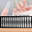 Crystal Clear Coffin Press On Nails Effortless Instant Glam