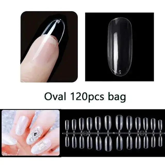 Glam Press-On Nails for Quick Manicures — 607-120pcs-bag