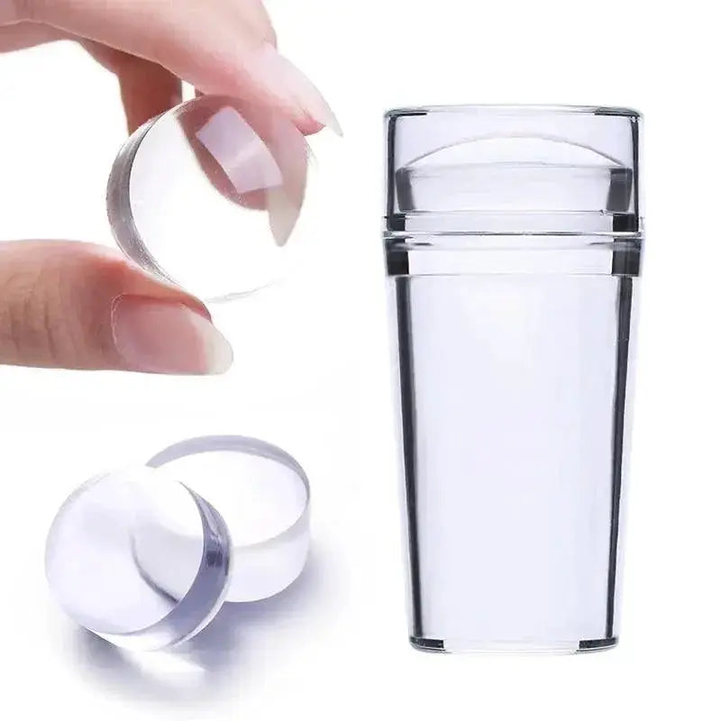 Crystal Clear Jelly Silicone Nail Stamper Kit for Stamping
