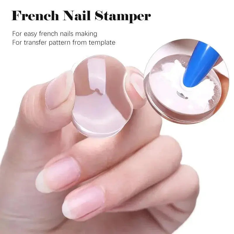 Crystal Clear Jelly Silicone Nail Stamper Kit for Stamping
