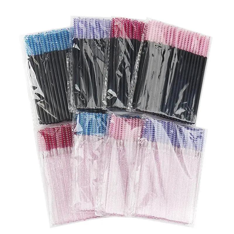 Crystal Diamond Makeup Brush Set 50 Piece Disposable Brushes