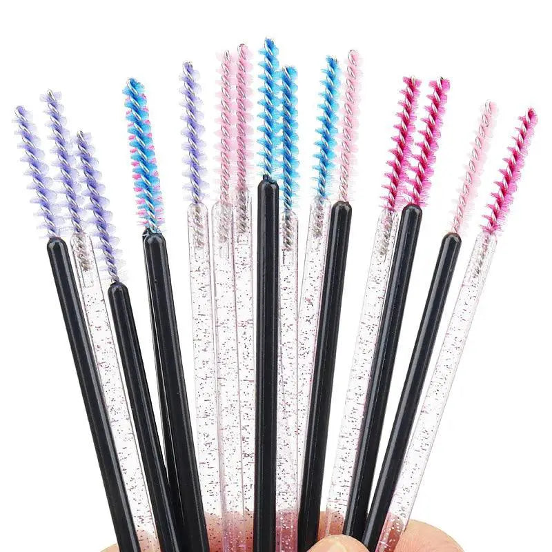 Crystal Diamond Makeup Brush Set 50 Piece Disposable Brushes
