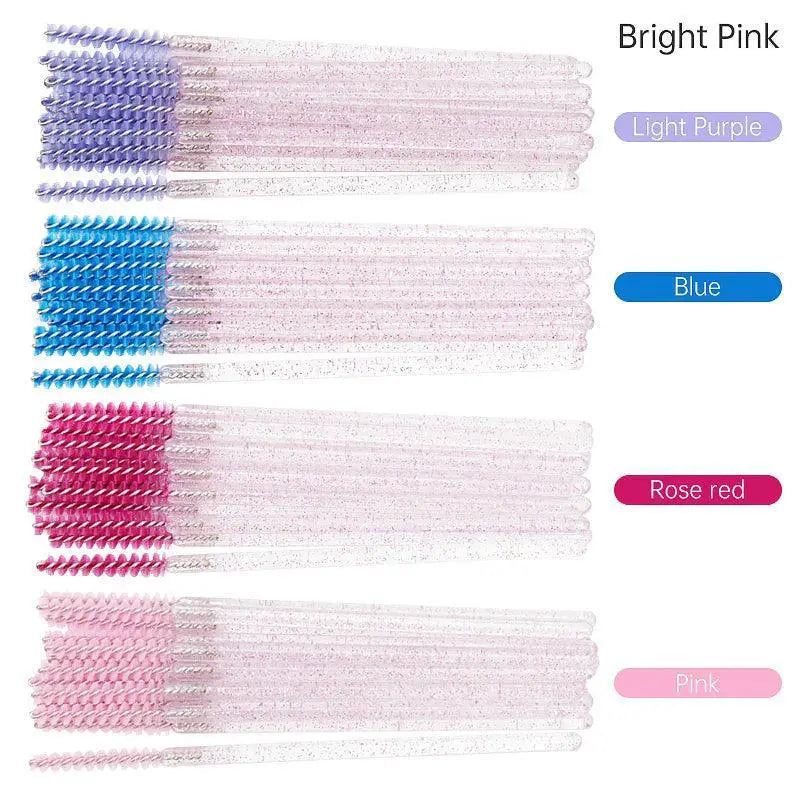 Crystal Diamond Makeup Brush Set 50 Piece Disposable Brushes