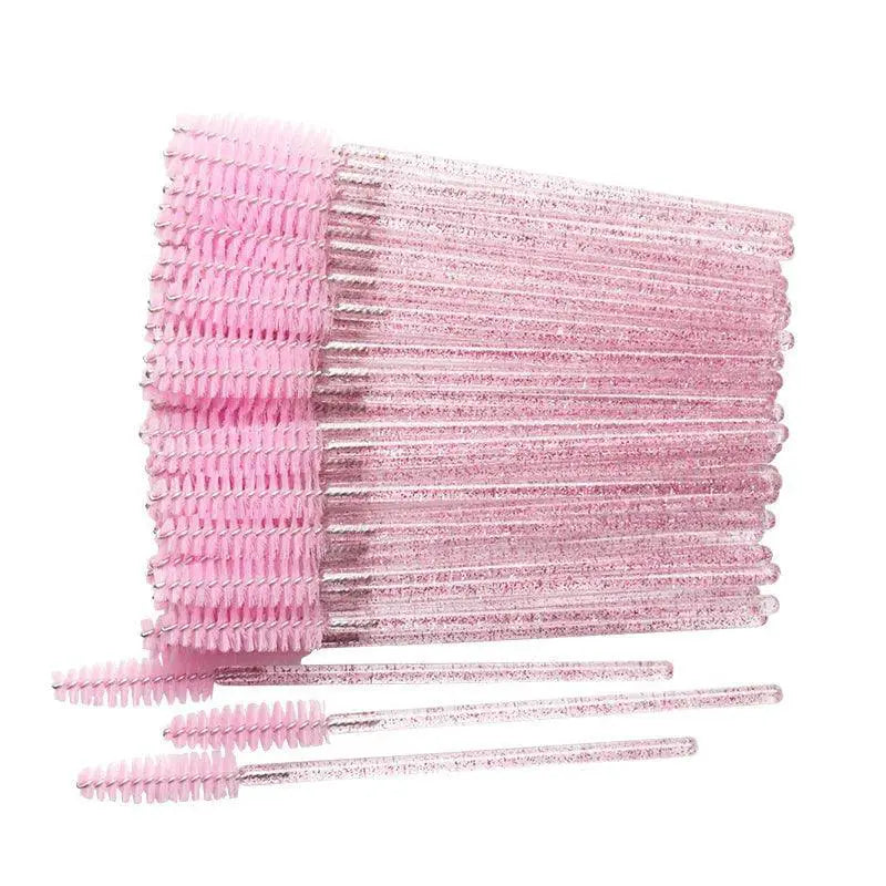 Crystal Eyelash Brush Set 50 Disposable Mascara Wands
