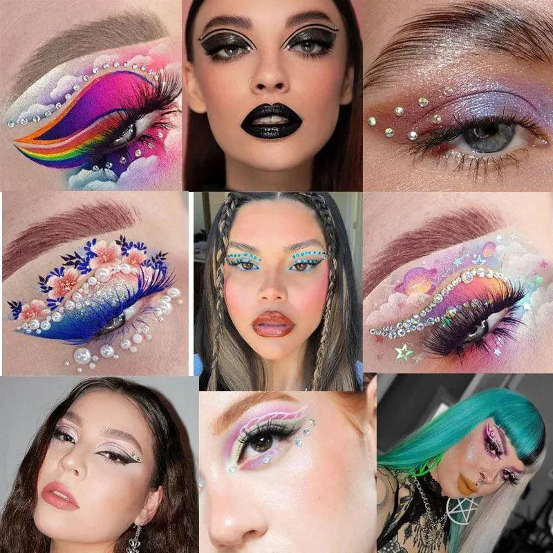 Crystal Gem Festival Makeup Kit For Eyes Face And Nails