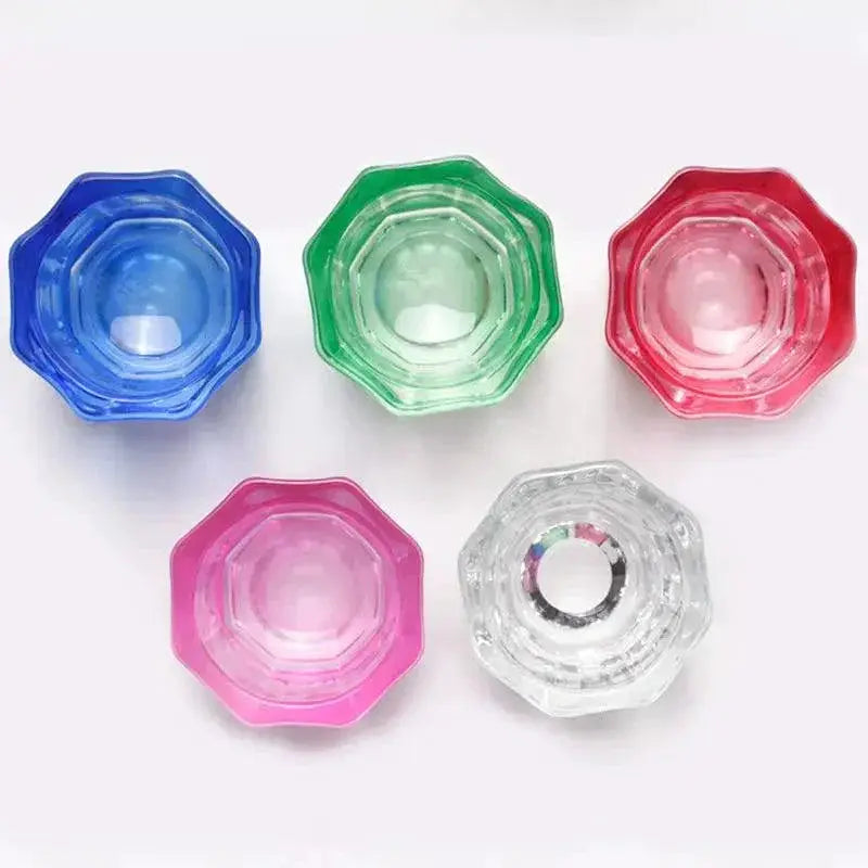 Crystal Glass Nail Cup Set for Stylish Nail Art Tools