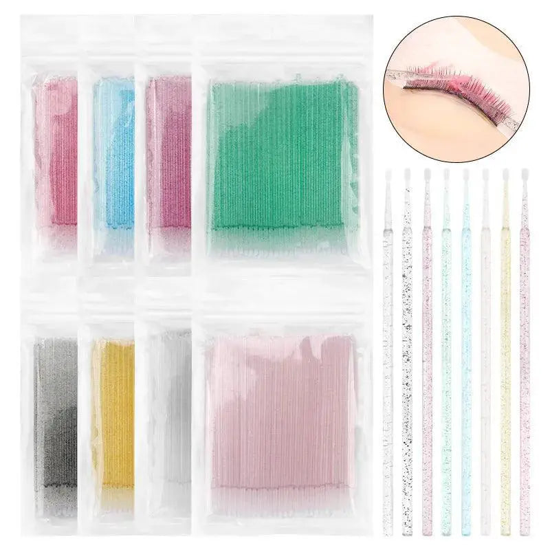 Crystal MicroBrush Swab Set For Women Eyelash Extensions