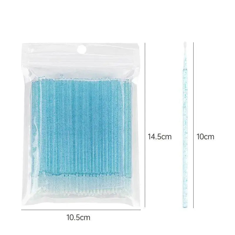 Crystal MicroBrush Swab Set For Women Eyelash Extensions